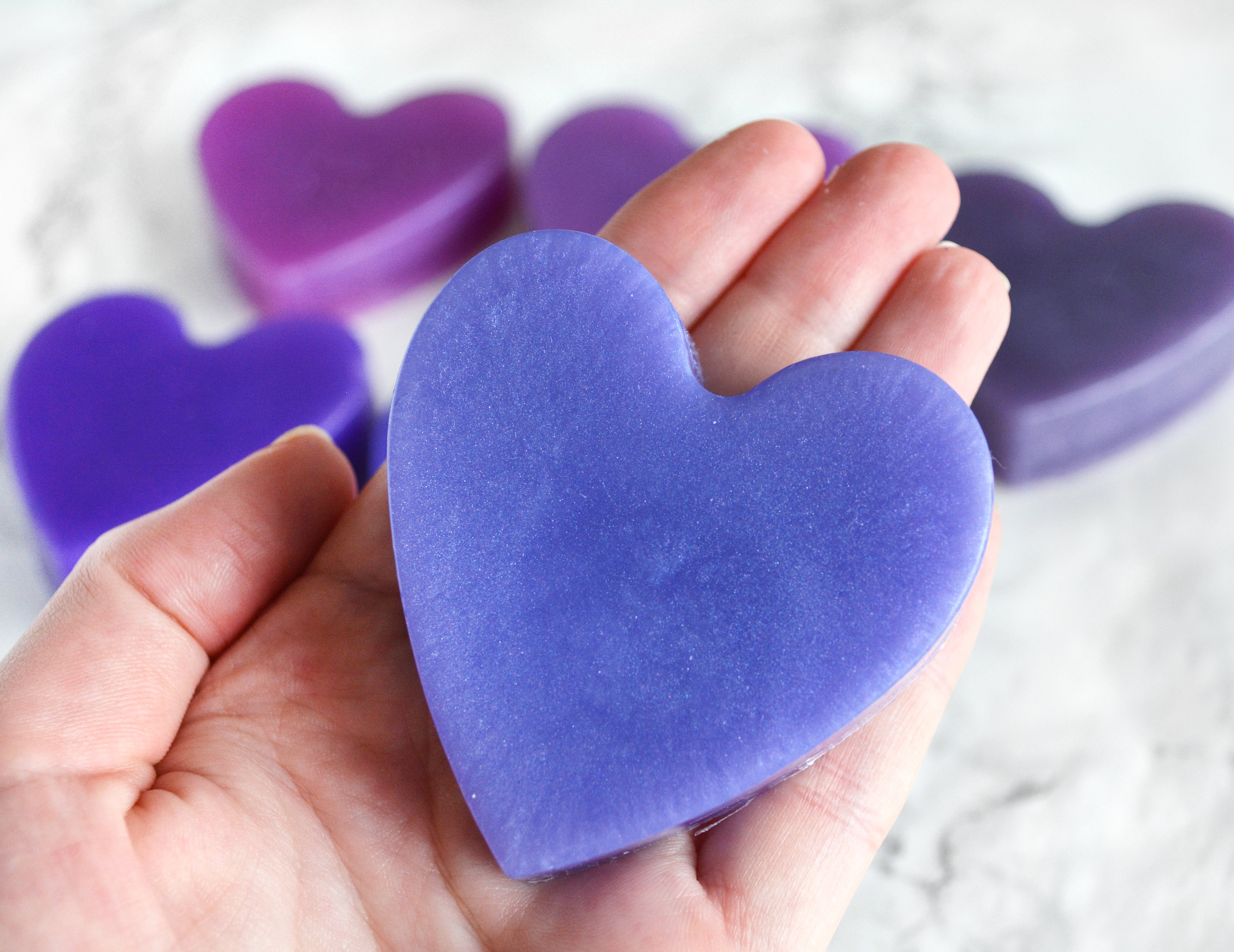 Purple Heart Soap With Couple Initials Purple Heart Soap With Couple Initials