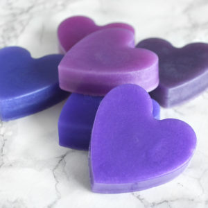 Purple Heart Soap With Couple Initials