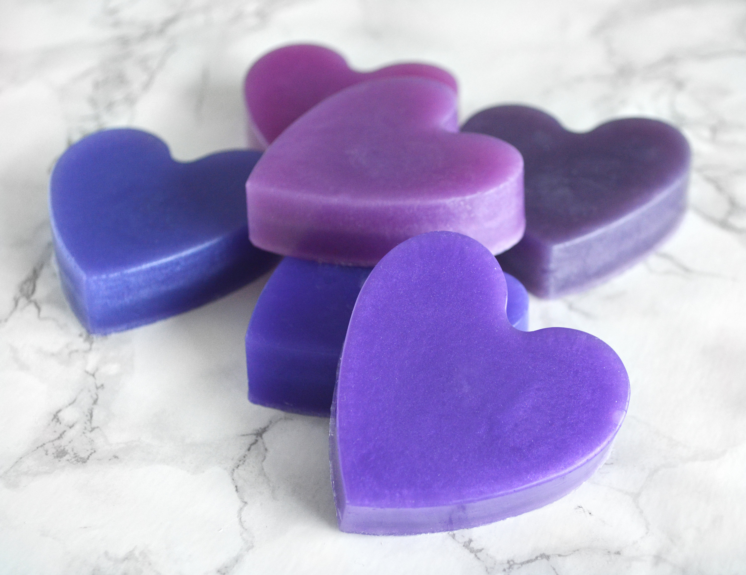 Purple Heart Soap With Couple Initials Purple Heart Soap With Couple Initials