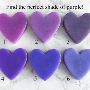Purple Heart Soap With Couple Initials