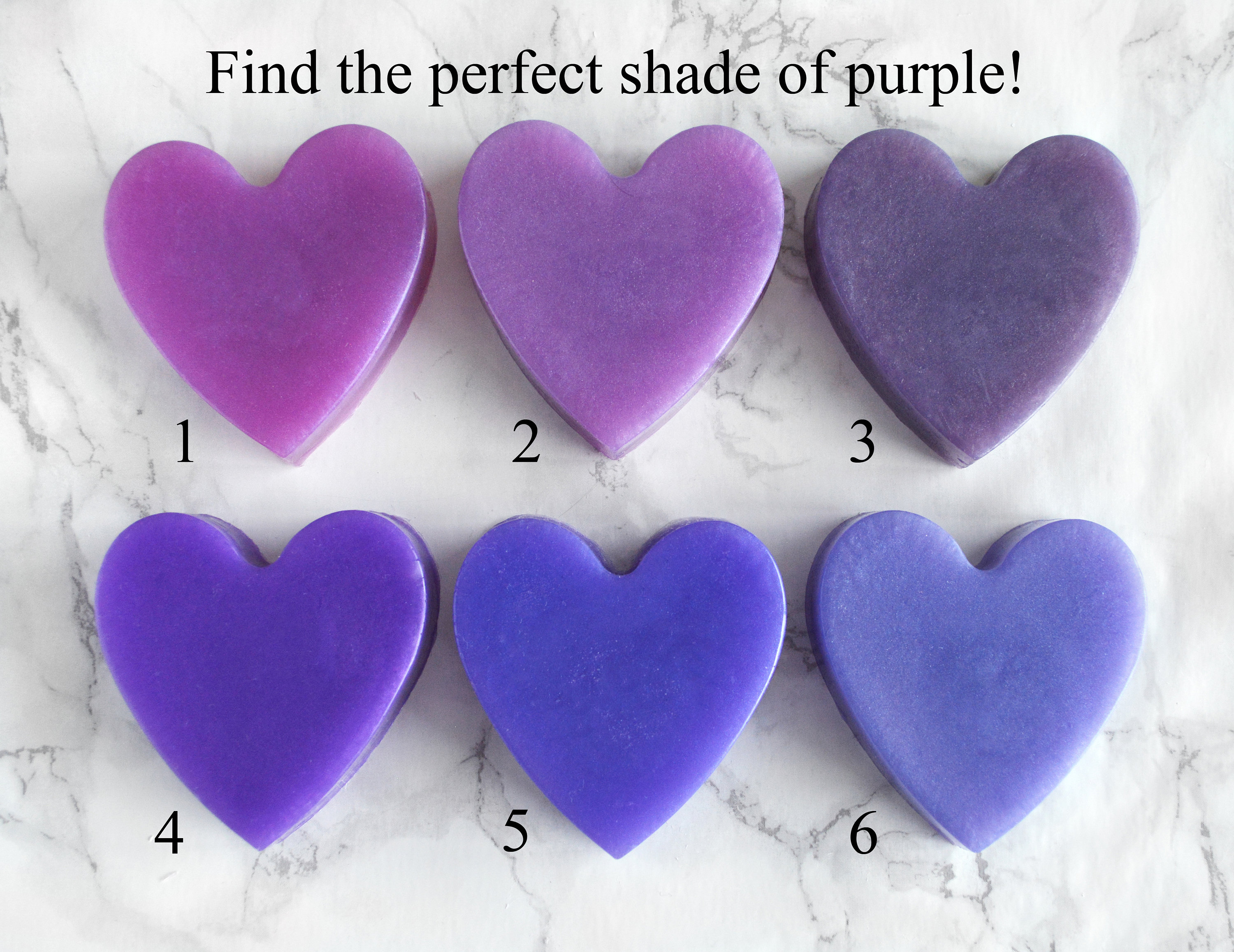 Purple Heart Soap With Couple Initials Purple Heart Soap With Couple Initials