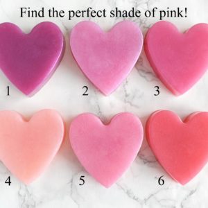 Pink Heart Soap With Couple Initials