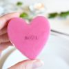 Pink Heart Soap With Couple Initials